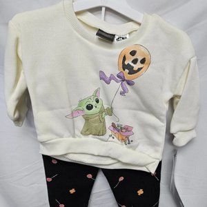 Star Wars The Mandalorian Halloween Baby Yoda Infants Jogger Set Size 18Mos.